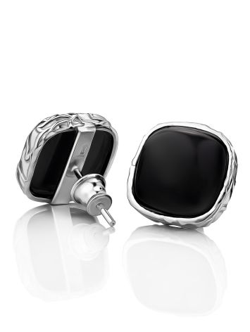 Versatile Silver Onyx Stud Earrings The Bella Terra, image , picture 3