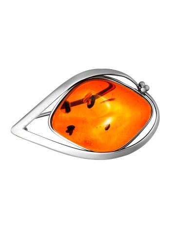 Whimsical Silver Amber Brooch The Rialto, image 