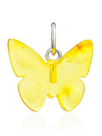 Chic Amber Butterfly Pendany, image 