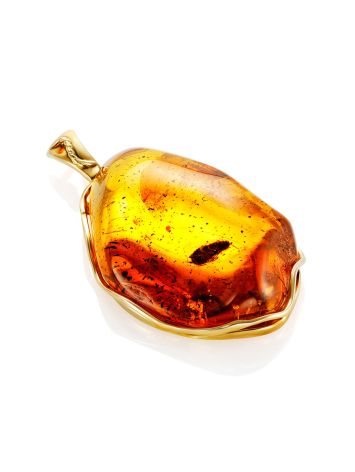 Organic Shape Amber With Fossil Insects Pendant The Clio Collection, image , picture 5
