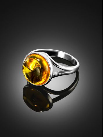 Classy Amber With Fossil Insect Ring The Clio, Ring Size: Adjustable, image , picture 3