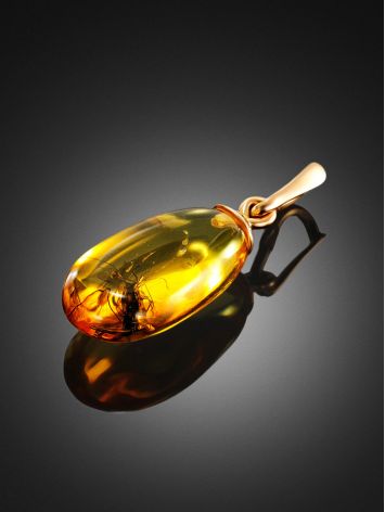 Tiny Lustrous Amber With Fossil Insect Pendant The Clio, image , picture 2