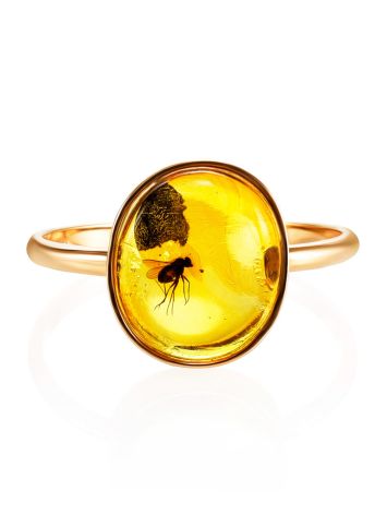 Natural Amber With Fossil Insect Ring The Clio, Ring Size: 8 / 18, image , picture 4