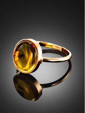 Natural Amber With Fossil Insect Ring The Clio, Ring Size: 8 / 18, image , picture 3