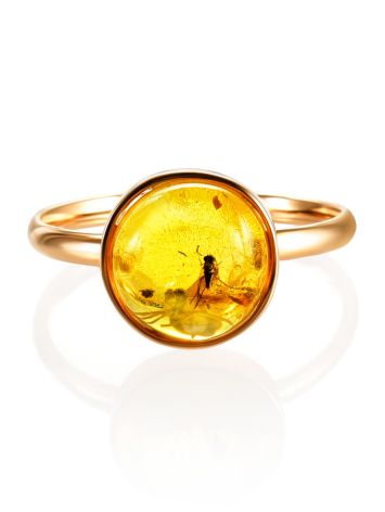 Luminous Gold Amber Ring The Clio, Ring Size: 6.5 / 17, image , picture 4