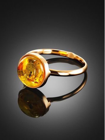 Luminous Gold Amber Ring The Clio, Ring Size: 6.5 / 17, image , picture 2
