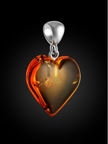 Luminous Amber Heart Pendant, image , picture 3