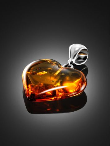 Luminous Amber Heart Pendant, image , picture 2