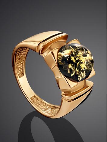 Luminous Amber Golden Ring The Rondo, Ring Size: 6.5 / 17, image , picture 4