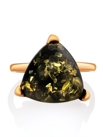 Bright Amber Ring In Gold-Plated Silver The Etude, Ring Size: 12 / 21.5, image , picture 4