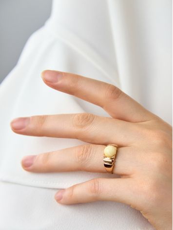 Honey Amber Golden Ring The Rondo, Ring Size: 5.5 / 16, image , picture 2
