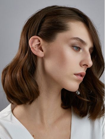 Shimmering Gilded Silver Crystal Ear Cuff The ICONIC, image , picture 4