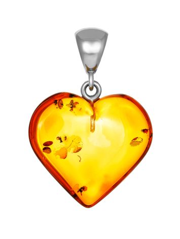Luminous Amber Heart Pendant, image 