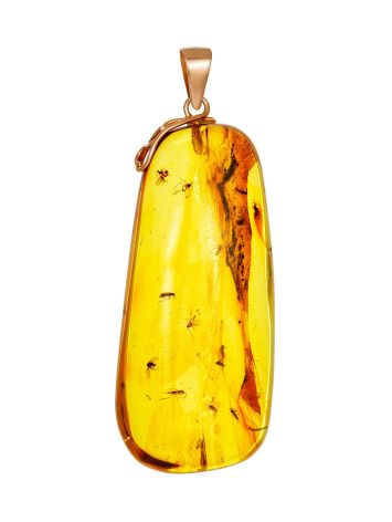 One Of A Kind Amber With Fossil Insect Pendant The Clio, image 
