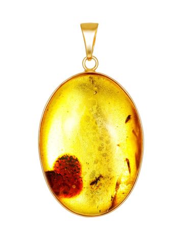 Elegant Amber With Fossil Insects Pendant The Clio, image 
