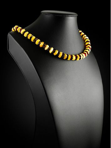 Two Tone Amber Beaded Necklace, image , picture 2