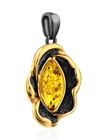 Luminous Amber Flower Pendant, image , picture 3