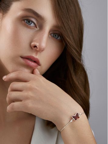 Chic Butterfly Motif Amber Slider Bracelet, image , picture 3