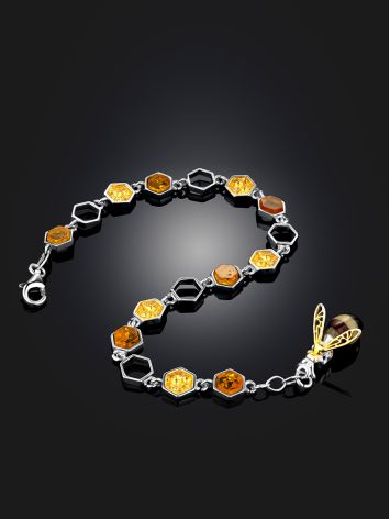 Luminous Amber Link Bracelet The Bee, image , picture 2