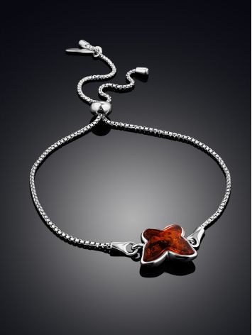 Chic Butterfly Motif Amber Slider Bracelet, image , picture 2