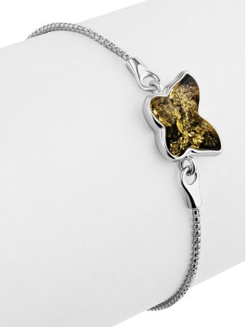 Cute Butterfly Motif Amber Slider Bracelet, image , picture 3