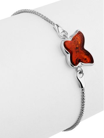 Chic Butterfly Motif Amber Slider Bracelet, image , picture 4