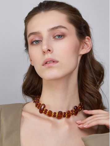 Boho Chic Style Amber Choker Necklace, image , picture 3