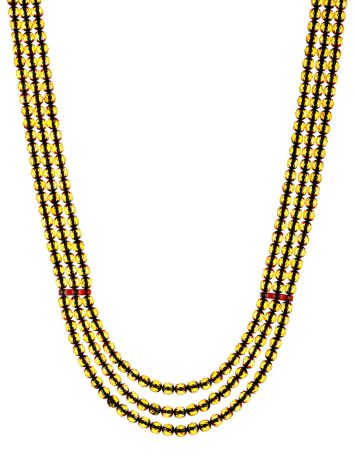Multilayer Amber Beaded Necklace, image 