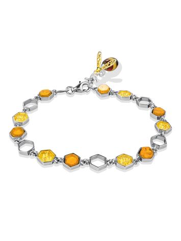 Luminous Amber Link Bracelet The Bee, image 