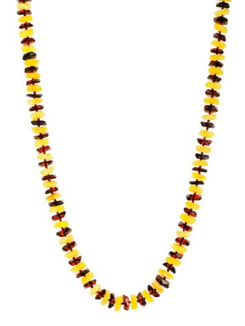 Two Tone Amber Beaded Necklace, image 