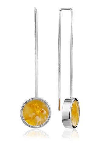 Fashionable Fish Hook Amber Earrings The Palazzo, image 