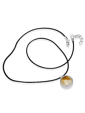 Designer Rubber Band Necklace With Round Amber Pendant The Palazzo, image , picture 3