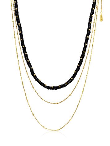 Multilayer Beaded Necklace With Chains The Link, image 