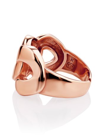 Chunky Chain Design Rose Gold Plated Ring The ICONIC, Ring Size: Adjustable, image , picture 4