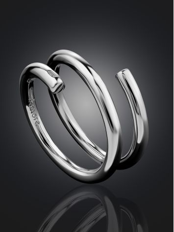 Trendy Silver Coil Ring The ICONIC, Ring Size: Adjustable, image , picture 2