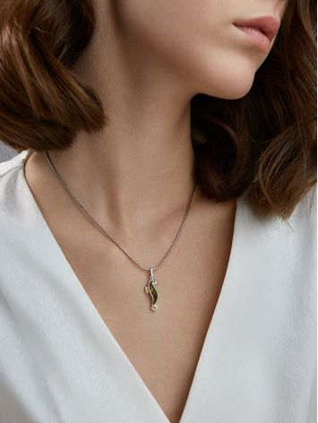 Tiny Amber Seahorse Pendant, image , picture 3