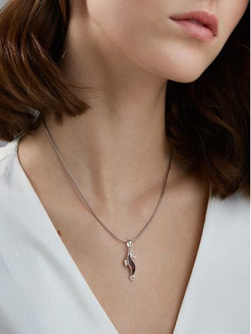 Cute Seahorse Pendant With Amber, image , picture 3