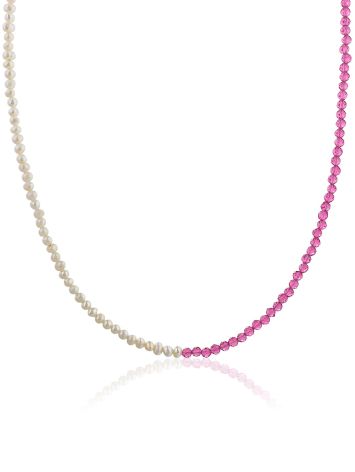 Pearl And Pink Spinel Choker Necklace The Link, image 