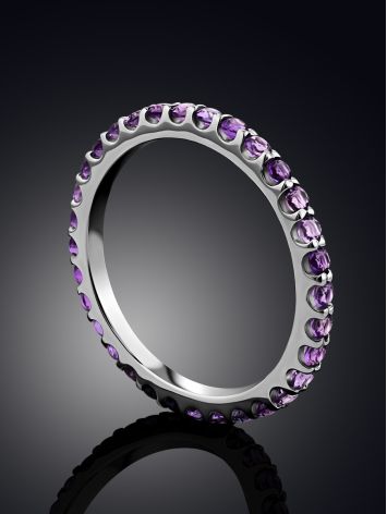 Trendy 32 Amethysts Infinity Ring, Ring Size: 8.5 / 18.5, image , picture 2