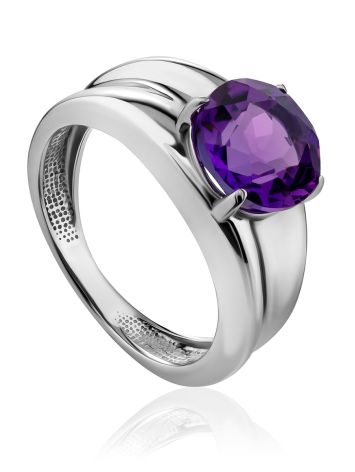 Wide Band Amethyst Ring, Ring Size: 6 / 16.5, image 