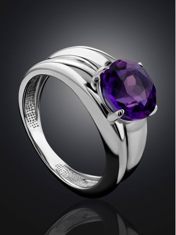 Wide Band Amethyst Ring, Ring Size: 6 / 16.5, image , picture 2