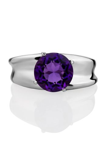 Wide Band Amethyst Ring, Ring Size: 6 / 16.5, image , picture 4
