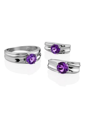 Stylish Natural Amethyst Ring, Ring Size: 8 / 18, image , picture 5