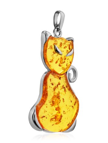 Cute Amber Cat Pendant, image , picture 3
