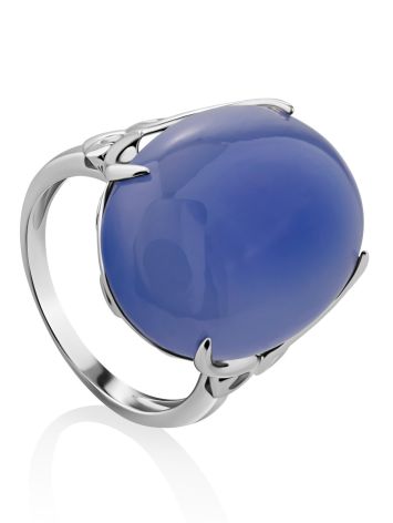 Lilac Chalcedony Cocktail Ring, Ring Size: 8 / 18, image 