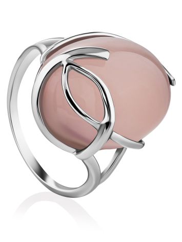 Chic Pink Chalcedony Ring, Ring Size: 7 / 17.5, image 
