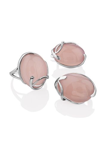 Chic Pink Chalcedony Ring, Ring Size: 7 / 17.5, image , picture 5
