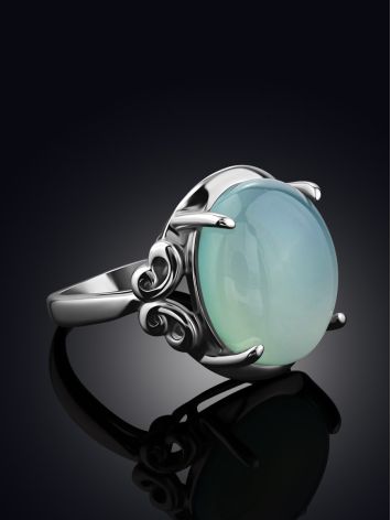 Mint Colored Chalcedony Ring, Ring Size: 9.5 / 19.5, image , picture 2