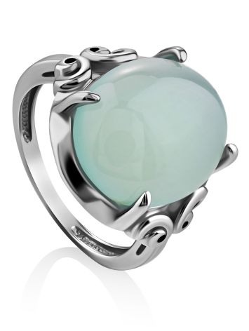 Mint Colored Chalcedony Ring, Ring Size: 8 / 18, image 