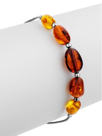 Chic Mix Tone Amber Bracelet, Length: 18, image , picture 4